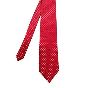 Club Room Red Geometric Silk Necktie Mens One Size Diamond Pattern RN121148